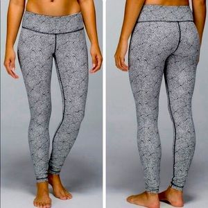 Lululemon floral low rise leggings.